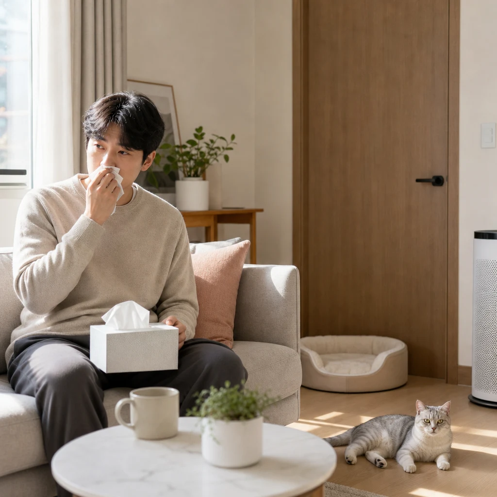 고양이 입양 후 콧물이 나는데 청주 알레르기 검사로 확인되나요?